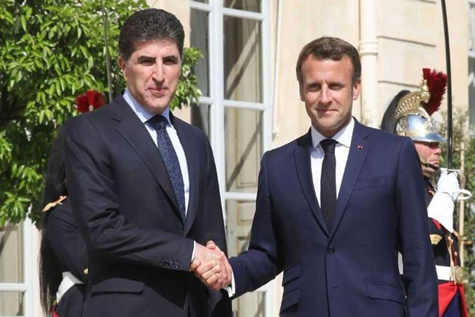 گفتوگۆی بارزانی و ماكرۆن لەسەر کورد لە عێراق و سووریا